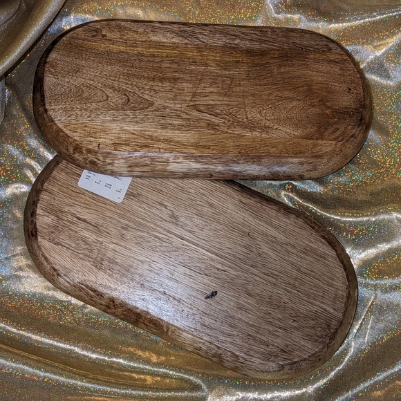 2 GRATEFUL platter/tray, solid wood, NEW - Picture 5 of 8